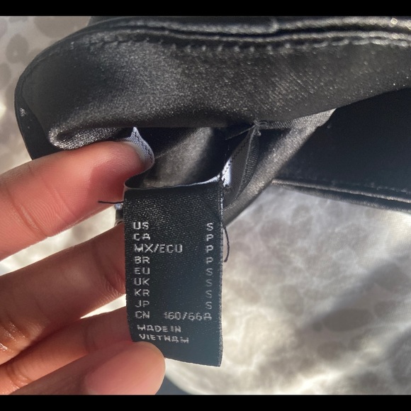 Black Satin Mini Skirt - Picture 2 of 2